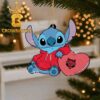 Arkansas State Red Wolves Stitch In Heart Christmas Tree Decor Ornament