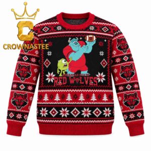 Arkansas State Red Wolves Sully And Mike Football Christmas Ugly Sweater