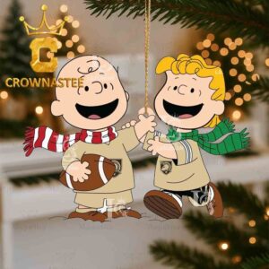 Army Black Knights Charlie Brown And Linus Football Christmas Tree Decor Ornament