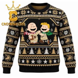 Army Black Knights Charlie Brown And Linus Football Christmas Ugly Sweater