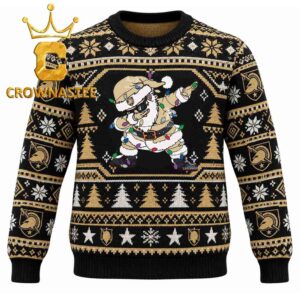 Army Black Knights Dabbing Santa Claus Christmas Ugly Sweater