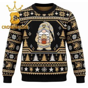 Army Black Knights Gnome Sport Christmas Ugly Sweatshirt