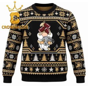 Army Black Knights Gnomes Helmet Christmas Ugly Sweater