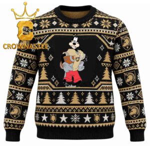 Army Black Knights Goofy Player Christmas Ugly Sweater