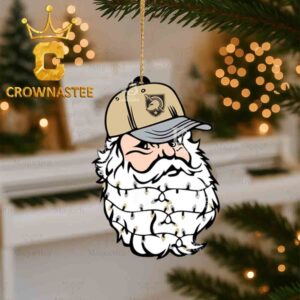 Army Black Knights Santa Claus Face Christmas Decor Ornament