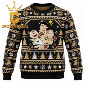 Army Black Knights Snoopy Charli And Friends Christmas Ugly SweatShirt