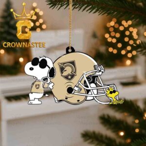 Army Black Knights Snoopy Football Helmet Christmas Ornament