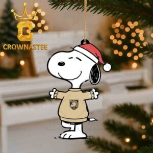 Army Black Knights Snoopy With Gift Christmas Ornament