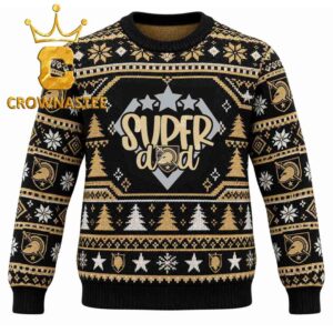 Army Black Knights Supper Dad Christmas Ugly Sweater