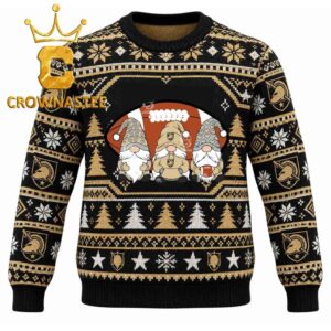 Army Black Knights Three Gnome Football Christmas Ugly Sweatshirt