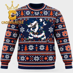 Auburn Tigers Dabbing Santa Claus Christmas Ugly Sweater