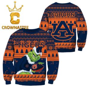 Auburn Tigers Grinch Football Christmas Ugly Sweatshirt