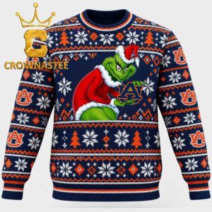 Auburn Tigers Grinch Stole Logo Christmas Ugly Sweater