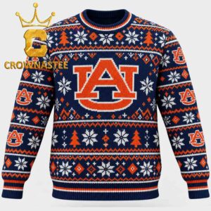 Auburn Tigers Logo Christmas Pattern Ugly Sweater