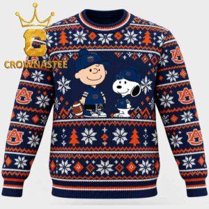 Auburn Tigers Peanuts Snoopy Charli Football Christmas Ugly Sweater