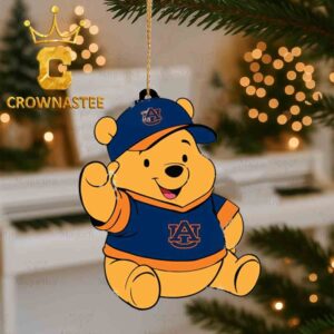 Auburn Tigers Pooh Bear Christmas Tree Decor Ornament