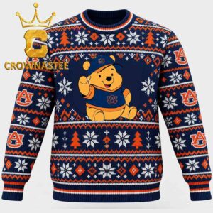 Auburn Tigers Pooh Bear Christmas Ugly Sweatshirt