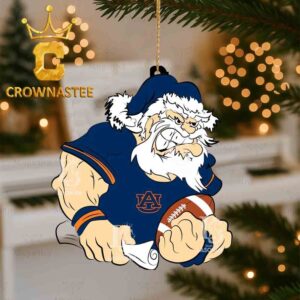 Auburn Tigers Santa Claus Angry Christmas Tree Decor Ornament