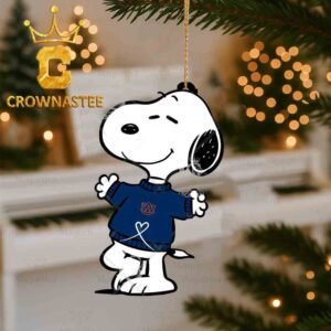 Auburn Tigers Snoopy Cartoon Christmas Decor Ornament