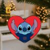 Auburn Tigers Stitch Hugging Heart Christmas Tree Decor Ornament