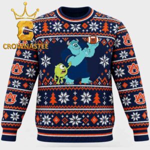Auburn Tigers Sully And Mike Football Monsters Christmas Ugly Sweater