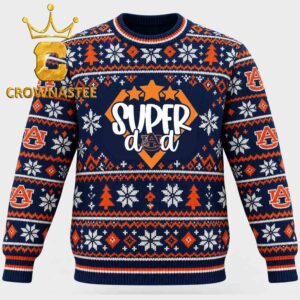 Auburn Tigers Supper Dad Christmas Ugly Sweater