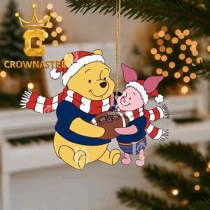 Auburn Tigers Winnie the Pooh And Piglet Football Christmas Tree Decor Ornament