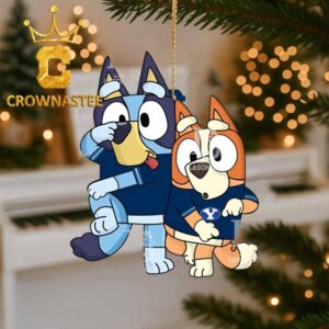 BYU Cougars Bluey And Bingo Christmas Tree Decor Ornament