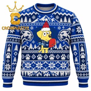 BYU Cougars Bluey Lucky Christmas Ugly Sweater