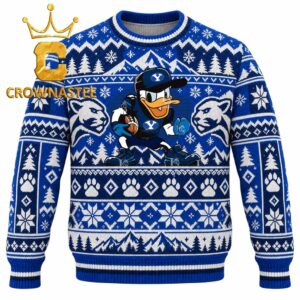 BYU Cougars Donal Duck Christmas Ugly Sweater