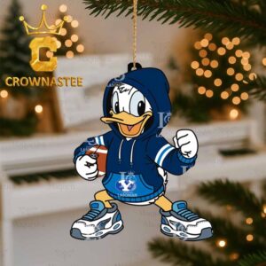 BYU Cougars Donald Duck Disney Christmas Tree Decor Ornament