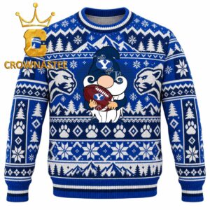 BYU Cougars Gnomes Football Christmas Ugly Sweatshirt