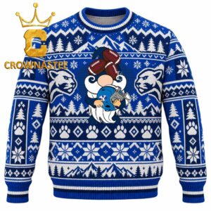 BYU Cougars Gnomes Helmet Christmas Ugly Sweater