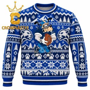 BYU Cougars Goofy Sport Football Christmas Ugly Sweater