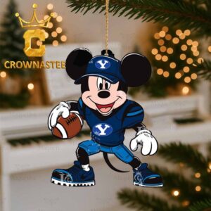 BYU Cougars Mickey Mouse Christmas Tree Decor Ornament
