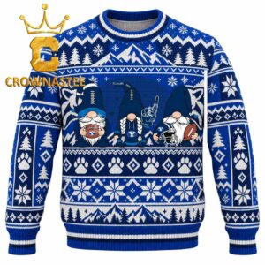 BYU Cougars Rugby Gnome Christmas Ugly Sweatshirt