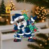 BYU Cougars Santa Claus Angry Christmas Tree Decor Ornament
