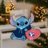 BYU Cougars Stitch In Heart Christmas Ornament