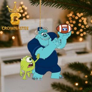 BYU Cougars Sully And Mike Football Christmas Tree Decor Ornament