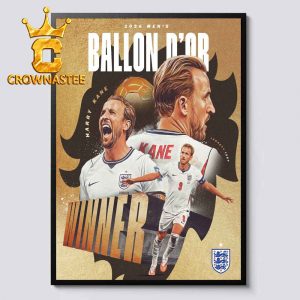 Ballon d’Or 2026 Men’s Harry Kane Winner Home Decor Poster Canvas