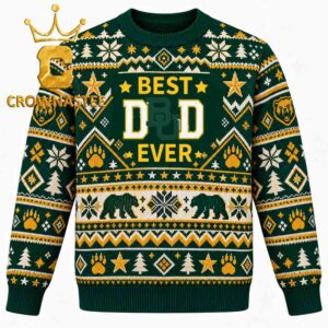 Baylor Bears Best Dad Ever Christmas Ugly Sweater