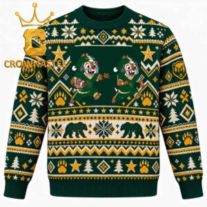 Baylor Bears Chip And Dale Football Christmas Ugly Sweater