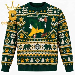 Baylor Bears Goofy Circus Football Christmas Ugly Sweater