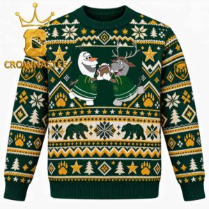 Baylor Bears Olaf And Sven Football Christmas Ugly Sweater