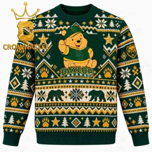 Baylor Bears Pooh Bear Disney Christmas Ugly Sweater
