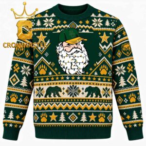 Baylor Bears Santa Claus Face Christmas Ugly Sweater
