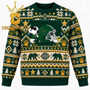 Baylor Bears Snoopy Football Helmet Christmas Ugly Sweater
