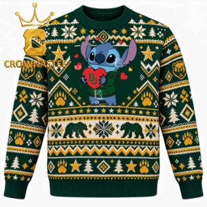 Baylor Bears Stitch Heart Christmas Ugly Sweater