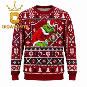 Bellarmine Knights Grinch Stolen Football Logo Christmas Ugly Sweater