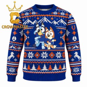 Boise State Broncos Bluey Chilli Dance Christmas Ugly Sweater